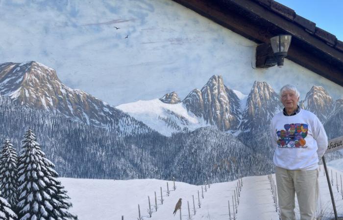 Radio Chablais – Para el pintor Willy Läng, el pueblo de Château-d’Oex es un lienzo a tamaño natural