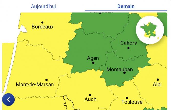 Alerta meteorológica – Altos Pirineos, Gers, Alto Garona, Ariège, Pirineos Atlánticos y Landas en alerta amarilla por fuertes vientos y nieve en las montañas el miércoles 20 de noviembre