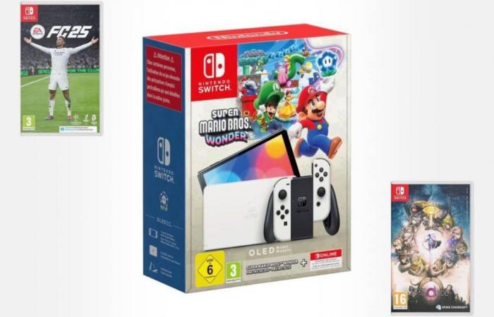 este pack de consola Nintendo + 3 juegos está a muy buen precio