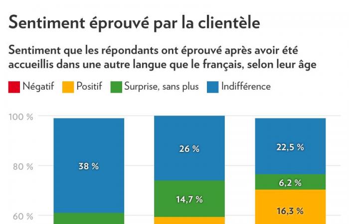 Idioma de servicio en las empresas | Uno de cada tres quebequenses se muestra indiferente cuando no le sirven en francés