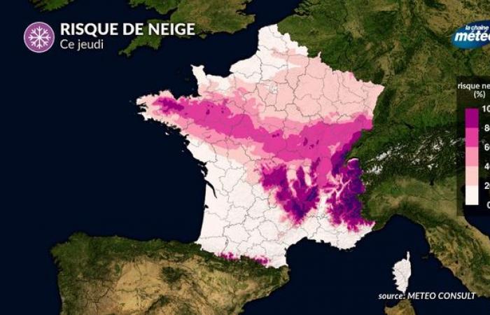 Nieve en las llanuras el jueves: ¿dónde caerá?