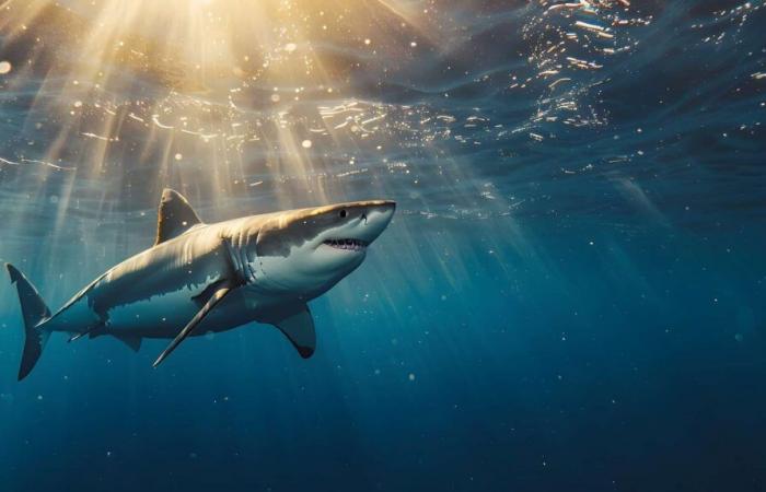 Se filmó un gran tiburón blanco cerca de este sitio popular para vacacionistas en el Mediterráneo y ¡esas son buenas noticias!