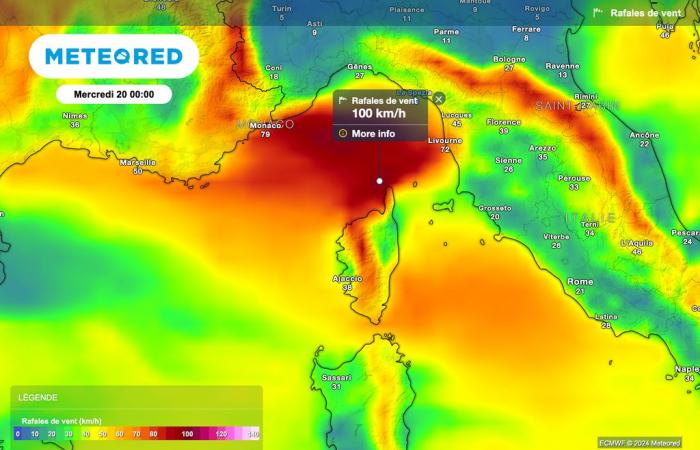 ¡Tormenta violenta en Córcega con ráfagas de casi 200 km/h! Météo-France pone a Córcega en alerta naranja