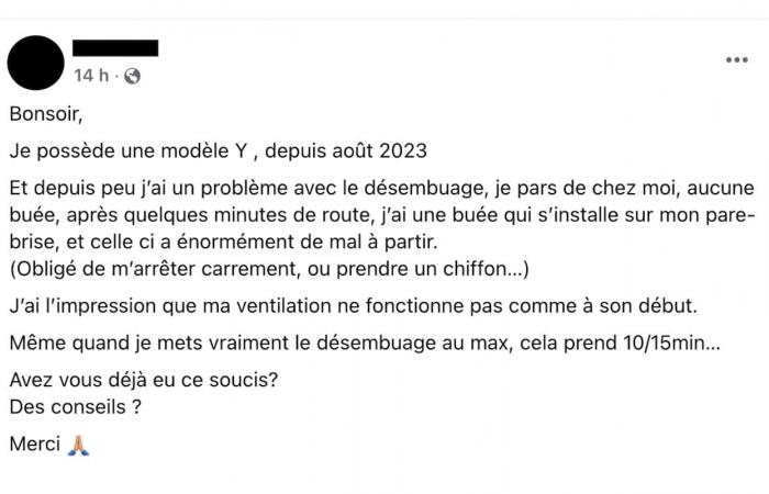 Desde una actualización, el Tesla Model Y está invadido por la niebla