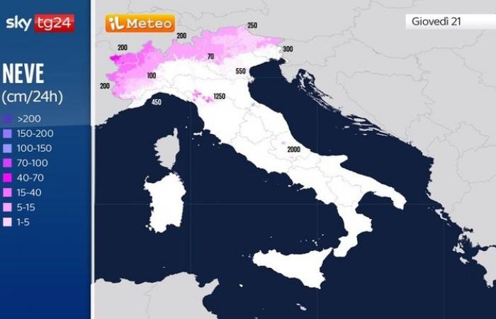 La carga más pesada ya ha llegado a los Alpes, el jueves, cuidado con las llanuras. Actualizaciones meteorológicas