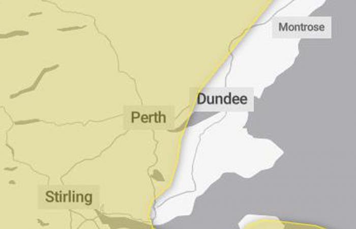 Advertencia de fuertes nevadas y lluvias en Tayside, Fife y Stirling