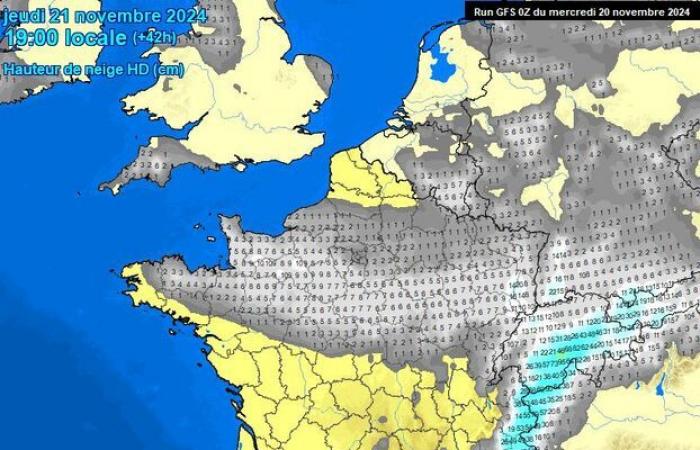 ¿Dónde nevará el jueves en las llanuras? El mapa se aclara, incertidumbre para Île-de-France