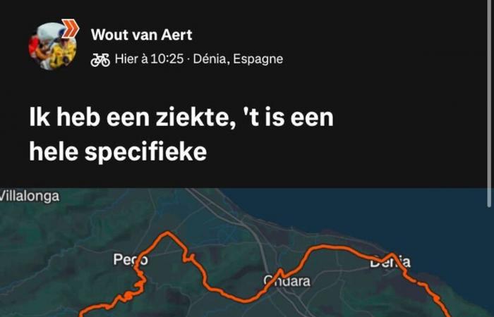 “Tengo una enfermedad, es muy específica”: Wout van Aert preocupa a sus fans en Strava tras un viaje en bicicleta por España