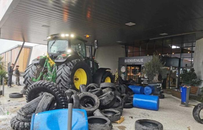 De camino a Gironda, los agricultores de Lot-et-Garonne apuntan a un supermercado en Marmande