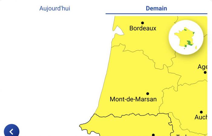 Altos Pirineos, Pirineos Atlánticos, Gers, Alto Garona, Landas, Ariège y Tarn-et-Garonne en alerta amarilla el jueves 21 de noviembre