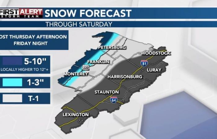 Los cambios climáticos en el valle de Shenandoah incluyen nieve y viento a partir del jueves