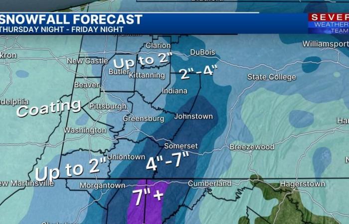 ADVERTENCIA DE TORMENTA SEVERA emitida para los condados de Allegheny, Beaver, Butler y Washington