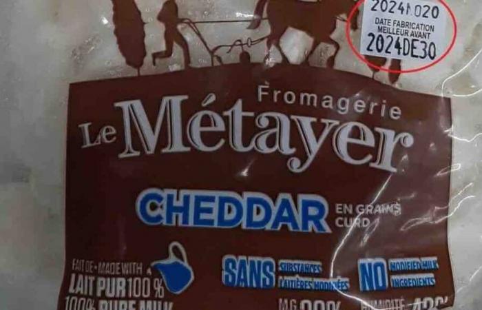 Retirada del mercado de cuajada de queso en Quebec