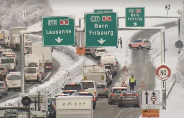 La A12 cerrada entre Vevey y Châtel-St-Denis