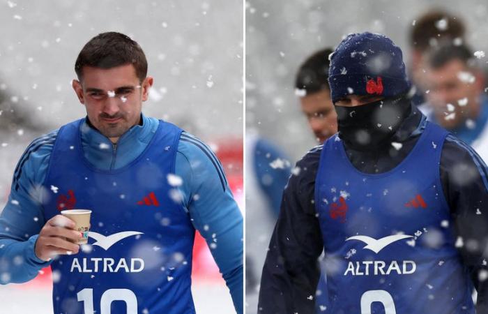 VIDEO. Francia – Argentina: gorro y bufanda para Antoine Dupont… Entrenamiento en la nieve para los Bleus en vísperas del partido