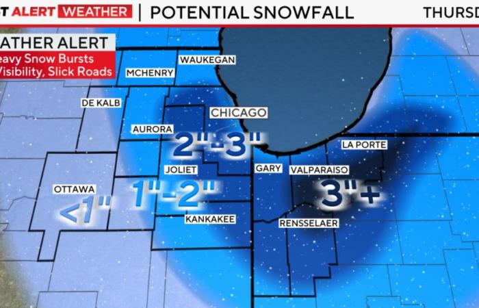 ¿Cuánta nieve se espera en Chicago?