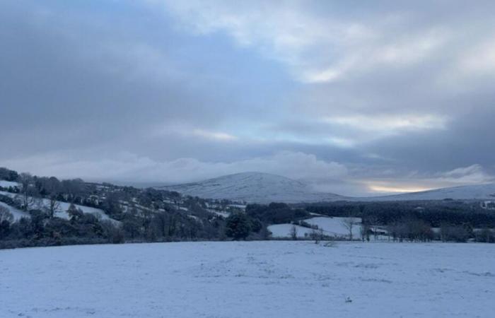 Escenas nevadas en partes del condado de Derry mientras las temperaturas bajan durante la noche