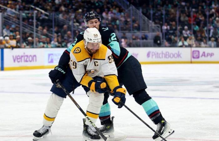 NHL: Roman Josi y Kevin Fiala unidos en la derrota