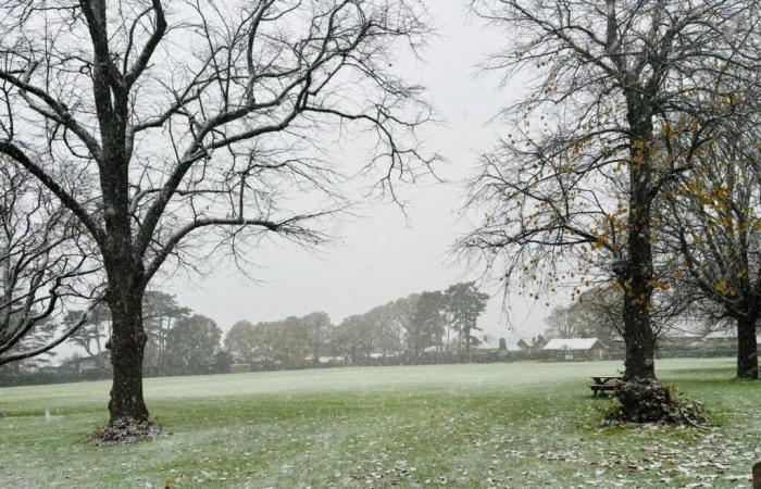 Un poco de nieve llega a Hampshire cuando se emite una advertencia meteorológica