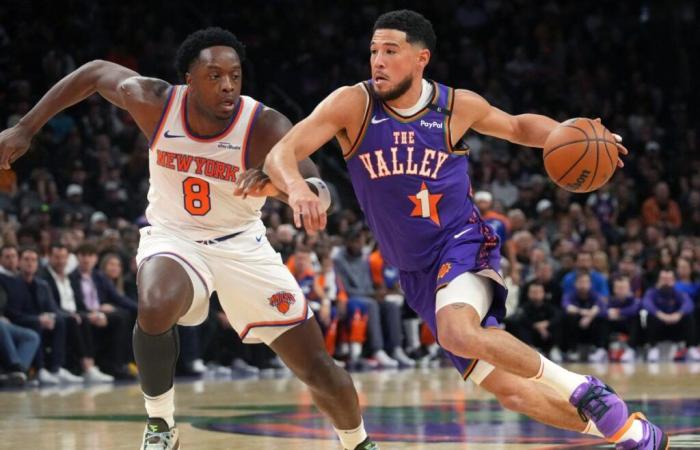 Los 33 de Booker no son suficientes mientras los Suns pierden ante los Knicks, extendiendo la racha a cinco juegos