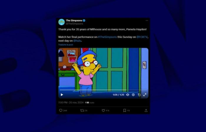 La voz de Milhouse se retira, 35 años después de su debut