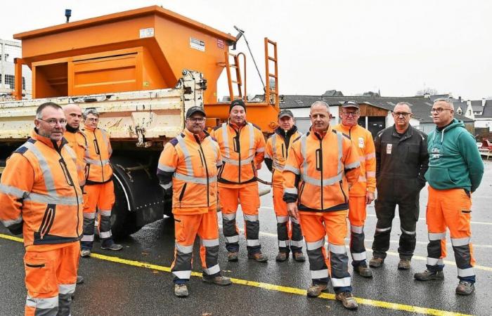 Nieve y hielo: el servicio técnico de Loudéac se movilizó