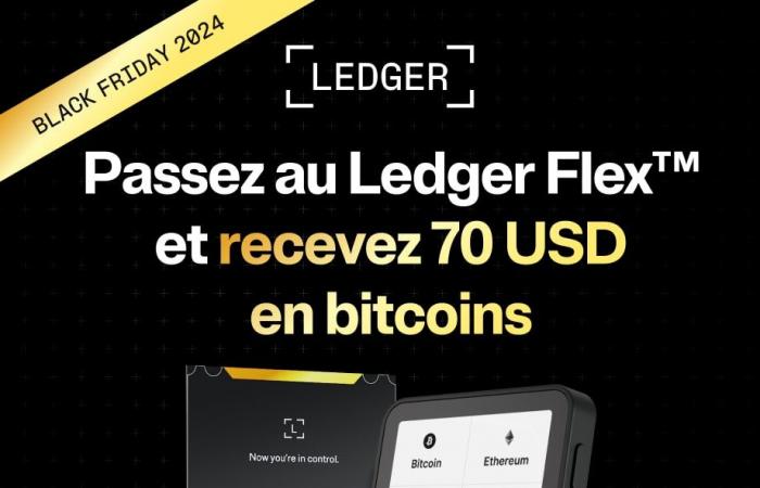 Gana Bitcoin para el Black Friday: ¡cámbiate a Ledger Flex y recibe $70 en BTC!