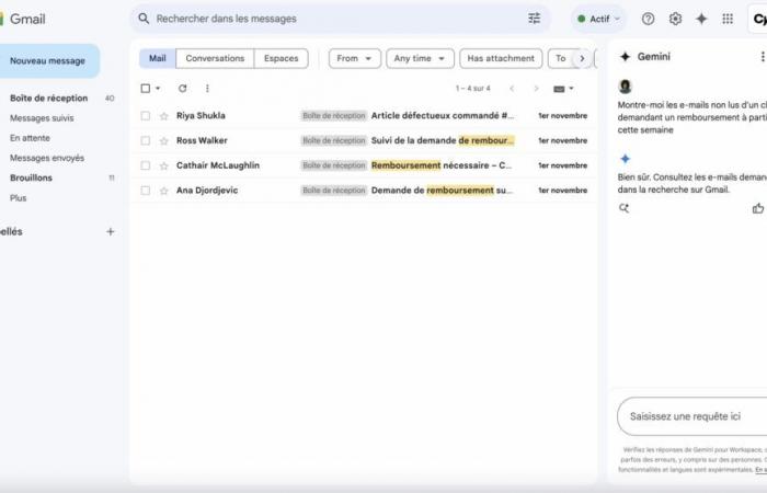 Olvídese de los anticuados Gmail, Docs y Sheets: Google transforma toda su suite con Gemini en francés