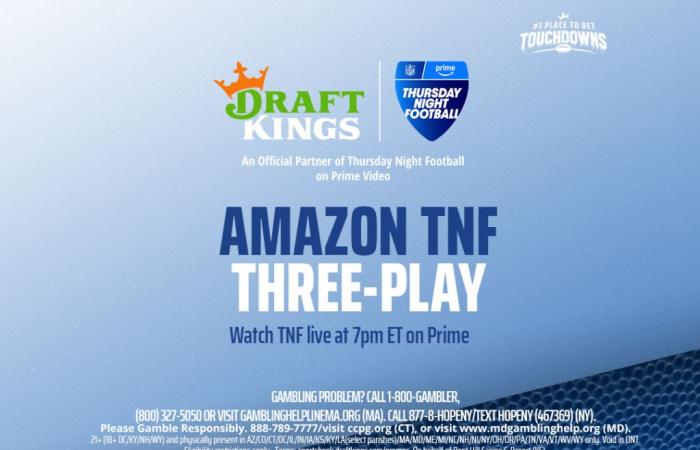 Cómo apostar en Amazon TNF Three Play Same Game Parlay en DraftKings Sportsbook para Steelers vs.Browns