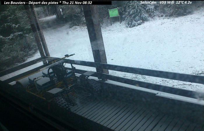 La nieve cae este jueves en Occitania, imágenes en Lozère