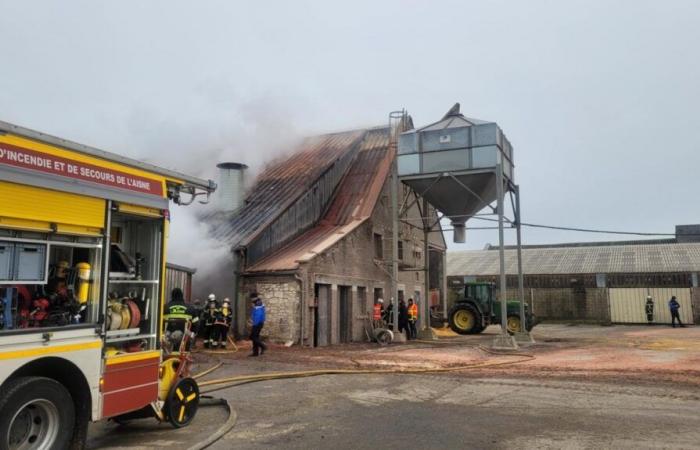 En Landifay, un incendio moviliza importantes recursos ante el riesgo de explosión