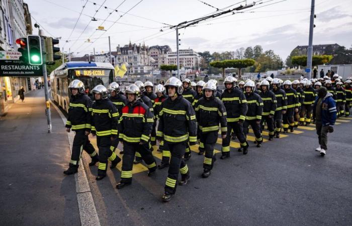 El Ayuntamiento de Lausana apoya las reivindicaciones de los bomberos