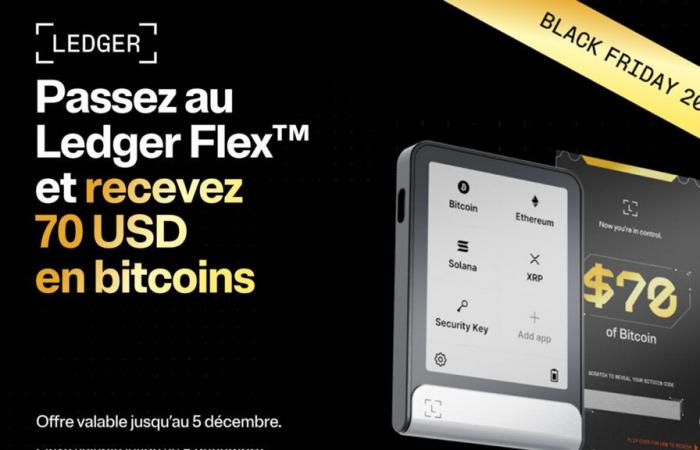 Gana Bitcoin para el Black Friday: ¡cámbiate a Ledger Flex y recibe $70 en BTC!