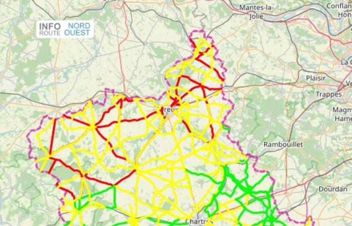 EN VIVO – Depresión de Caetano: autobuses escolares suspendidos, condiciones de tráfico difíciles por la nieve en los sectores de Dreux y Châteaudun