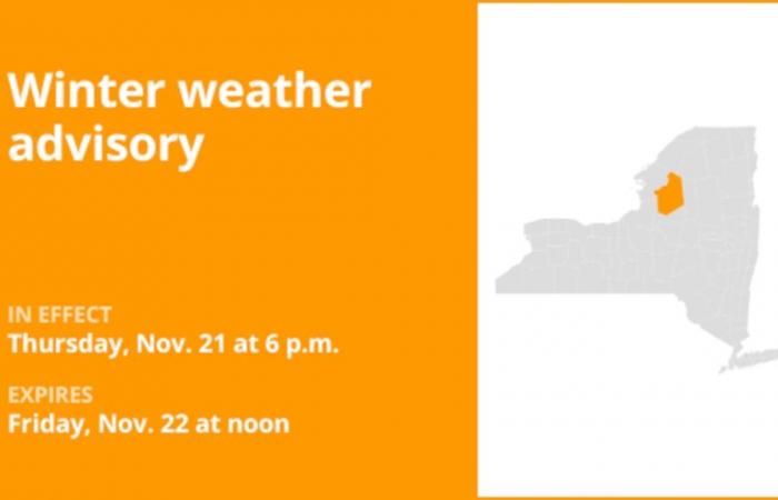 Clima de Nueva York: el condado de Lewis bajo aviso de clima invernal hasta el viernes al mediodía