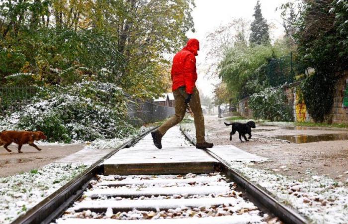 En París, cuatro centímetros de nieve, “algo inaudito en 56 años” en noviembre