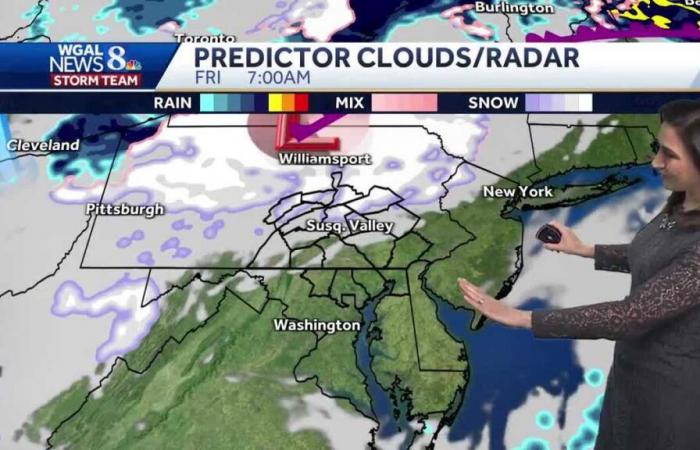 Se esperan lluvias de nieve en el centro-sur de Pensilvania el viernes