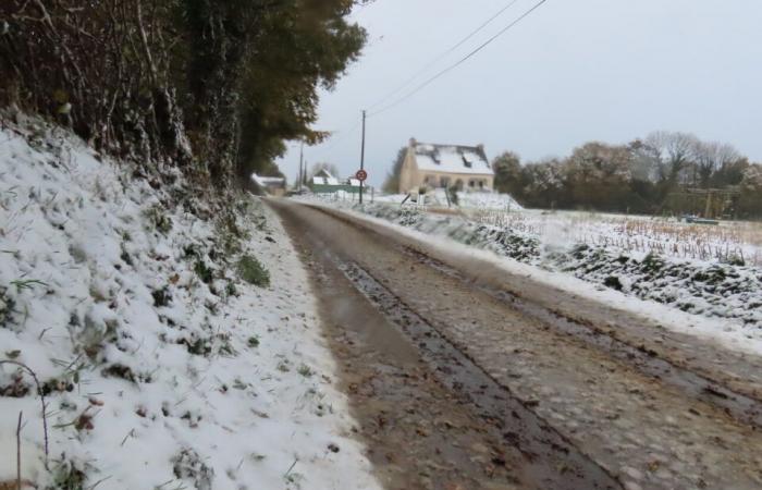 EN FOTOS. En Côtes-d’Armor, varios centímetros de nieve cubrieron el campo