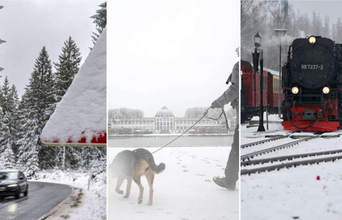 Nevadas y frío drástico en el camino