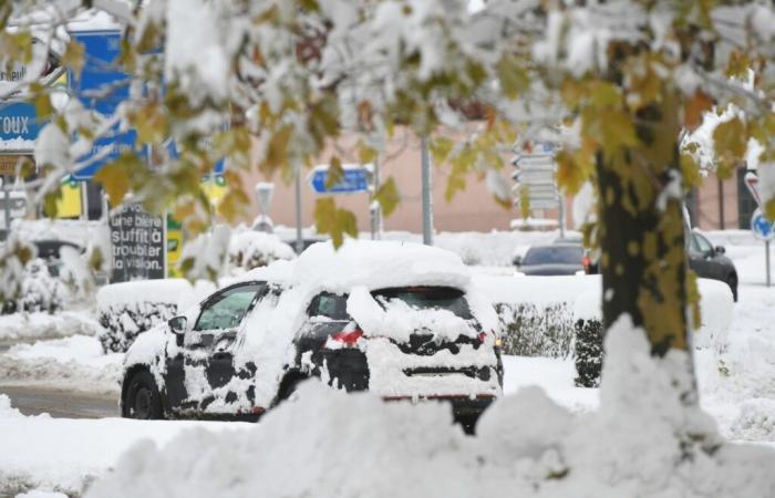 Más de 20 cm de nieve cayeron en un día en la llanura del Jura, algo nunca visto en noviembre desde 1960