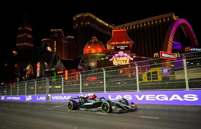 Fórmula 1: en las calles de Las Vegas, Lewis Hamilton marca su territorio en los test