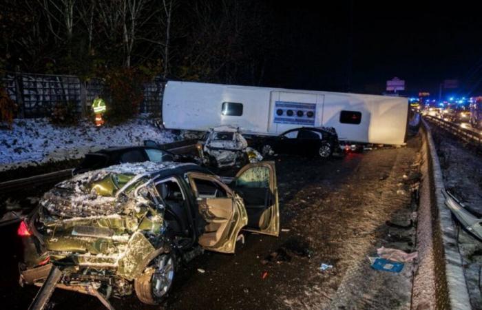 Accidente de autobús de Blablacar en la nevada autopista A6: una treintena de heridos, cinco en estado de emergencia absoluta