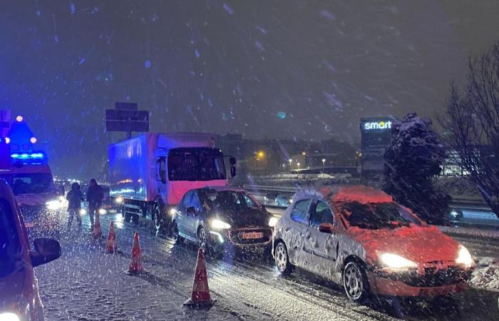 “Cinco minutos de viaje, pero 1h20 con nieve”, tarde difícil en las carreteras de Île-de-France