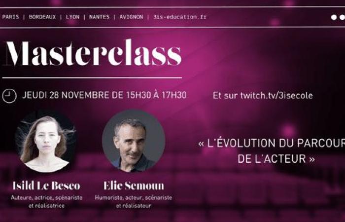 3iS Masterclass – La evolución de la carrera del actor, con Isild Le Besco y Elie Semoun