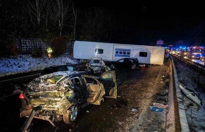 Tormenta Caetano: cinco personas en emergencia absoluta y una treintena de heridos tras un accidente en la autopista de Val-de-Marne