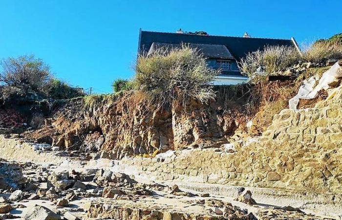 “Este es sin duda el comienzo de los problemas”: el muro de dos propiedades se derrumba en la playa de Saint-Pierre-Quiberon