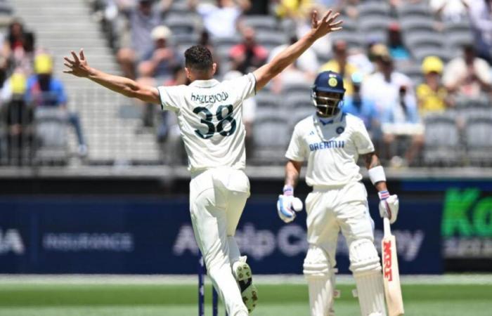 Hazlewood se desata en Perth mientras India pierde 150