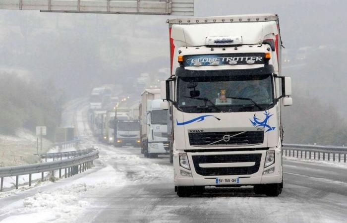 Nieve-hielo: la prefectura de La Mancha ha optado por “posponer las cosas” a la hora de levantar la prohibición de circular con vehículos pesados