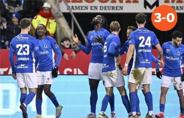 La noche difícil tuvo un final productivo contra el Charleroi: el líder Racing Genk finalizó tras su séptima victoria consecutiva en casa