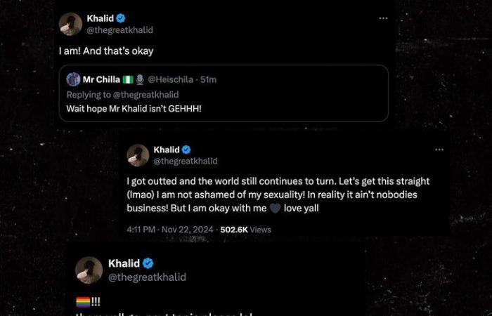 Khalid se declara gay y dice que fue descubierto